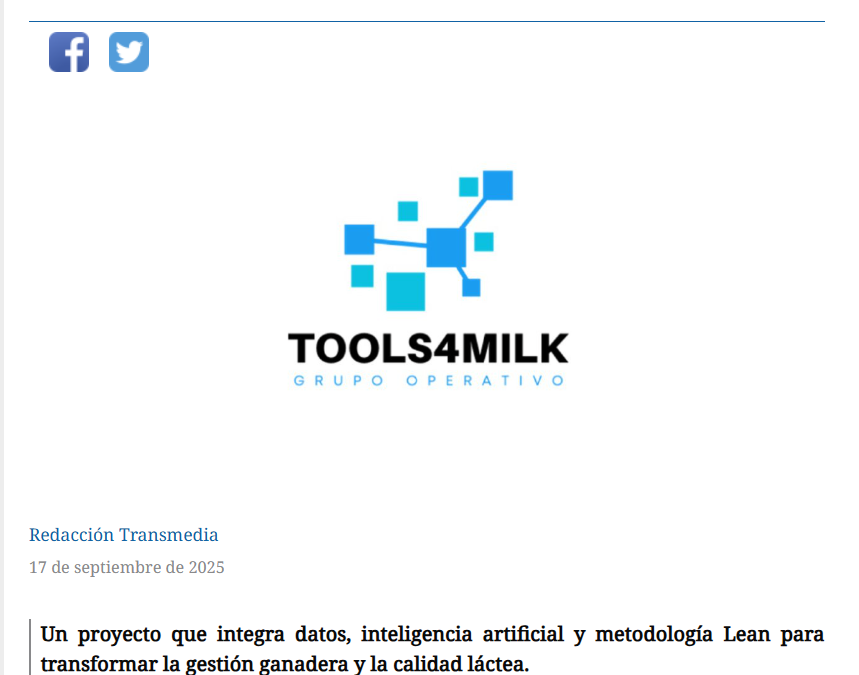 TOOLS4MILK destaca en la prensa especializada: artículo en Revista Vaca Pinta